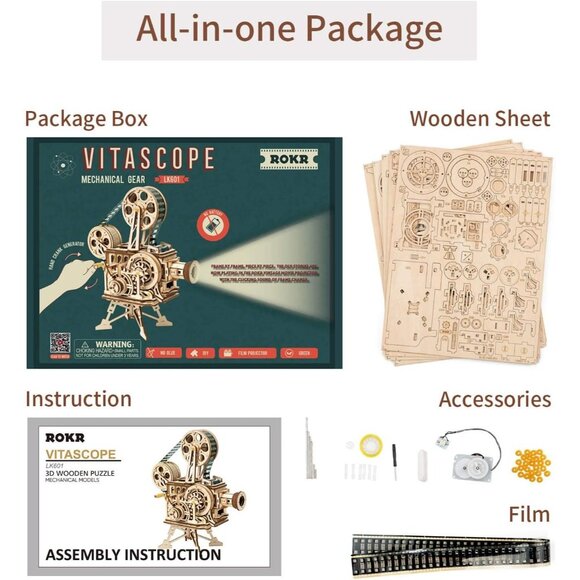 🆕 Wooden Model Building Sets-Adult Craft Brain Teaser Children Kids Teenage Toy - Picture 6 of 7